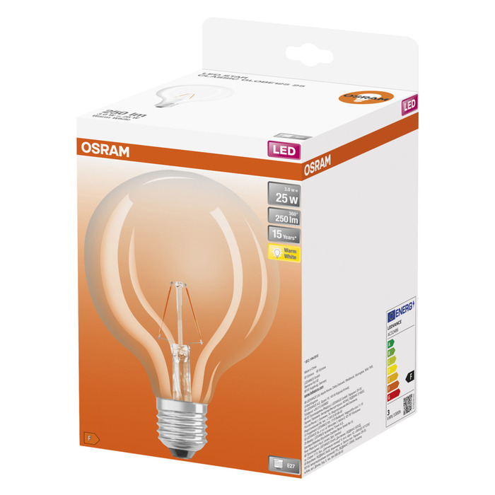 Osram LED Star Classic globepære E27 2,5 W